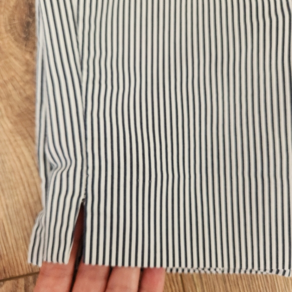 Anne Klein blue-white striped pants - Picture 8 of 12